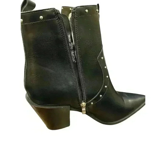 Truffle Collection Black Studded Boots With Block Heel, Size 40 EUR, EUC - Picture 6 of 12